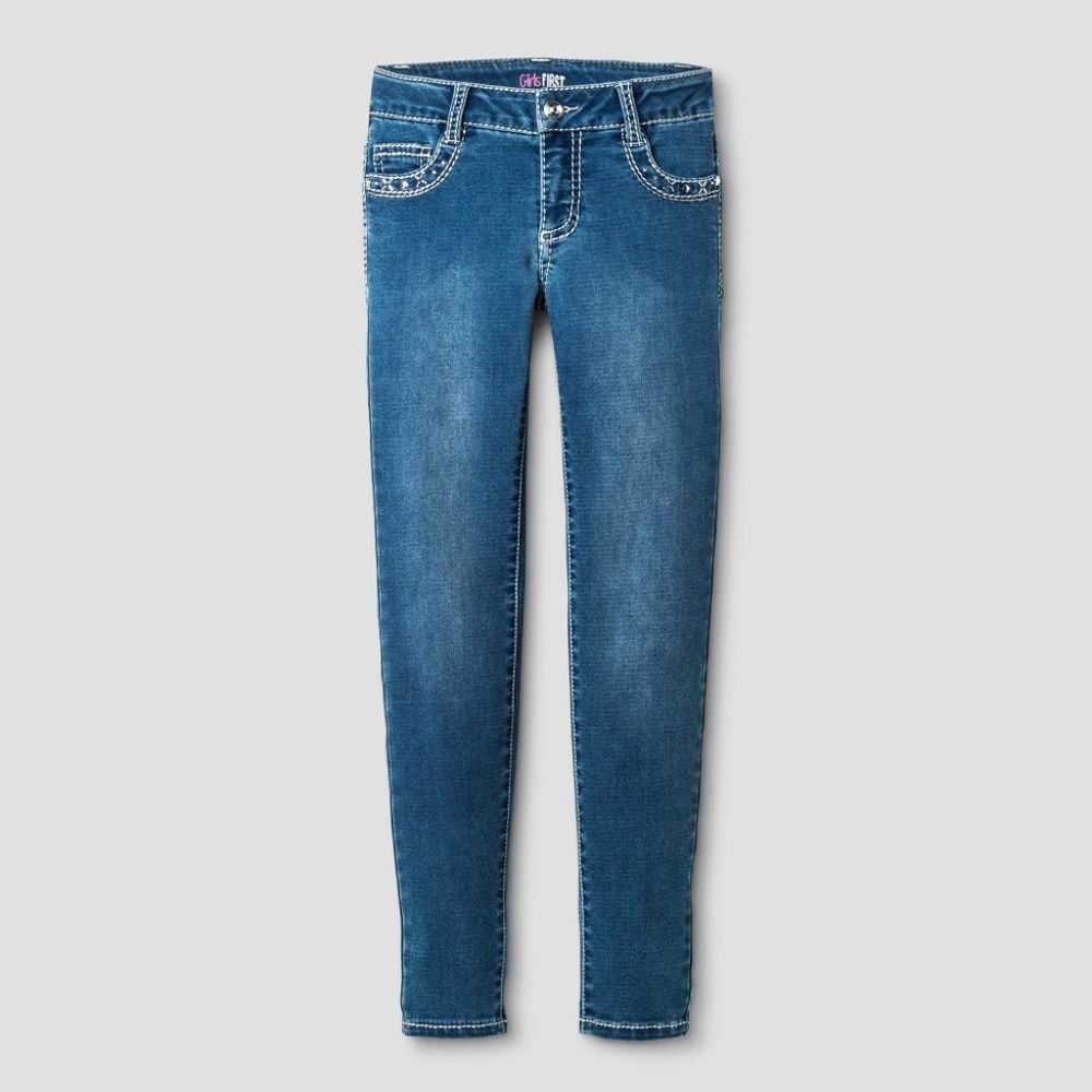 Girls First Skinny Knit Denim Jeans size 8  💰